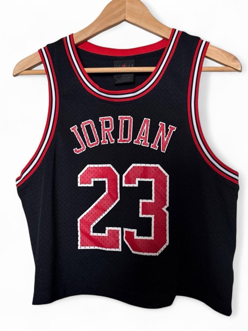 Jordan Cropped Women’s black basketball jersey Size M
